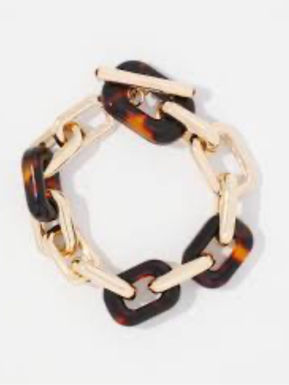 White House Black Market Gold Link Tortoise Shell Bracelet